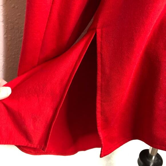 Soft Surroundings red full zip ruffle hem knit jacket size Medium - Picture 5 of 14